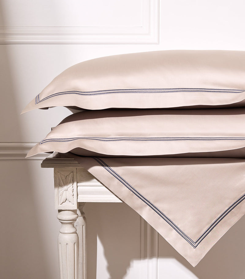 Peter Reed striped embroidery Egyptian cotton boudoir pillowcase 30cm x 40cm, imported from the UK