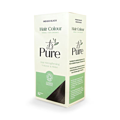 Holland & Barrett It's Pure Organic Herbal Hair Colour Indigo Black Powder 100g- Buy online at McGrocer
