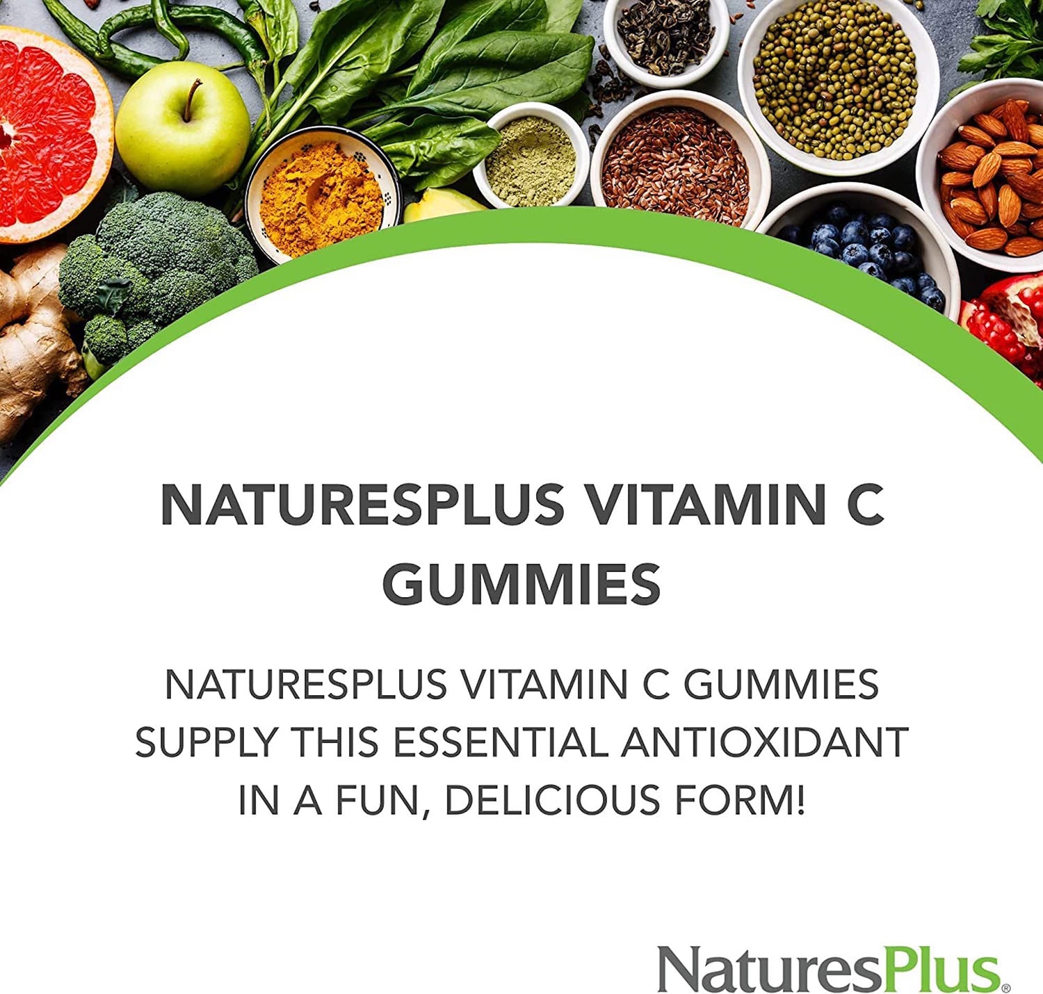 NaturesPlus Vitamin C gummies 250 mg orange (British brand)