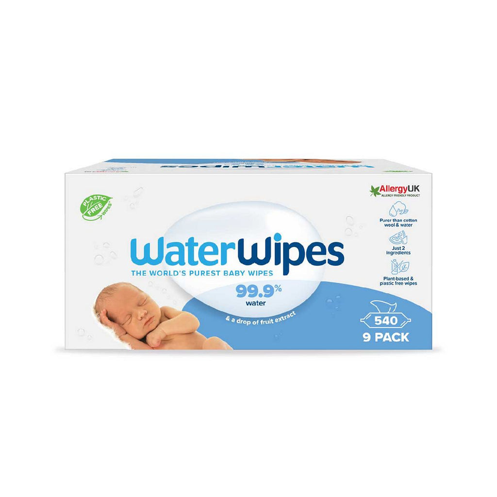 WaterWipes Original Plastic Free Baby Wipes 9pk (540 wipes)