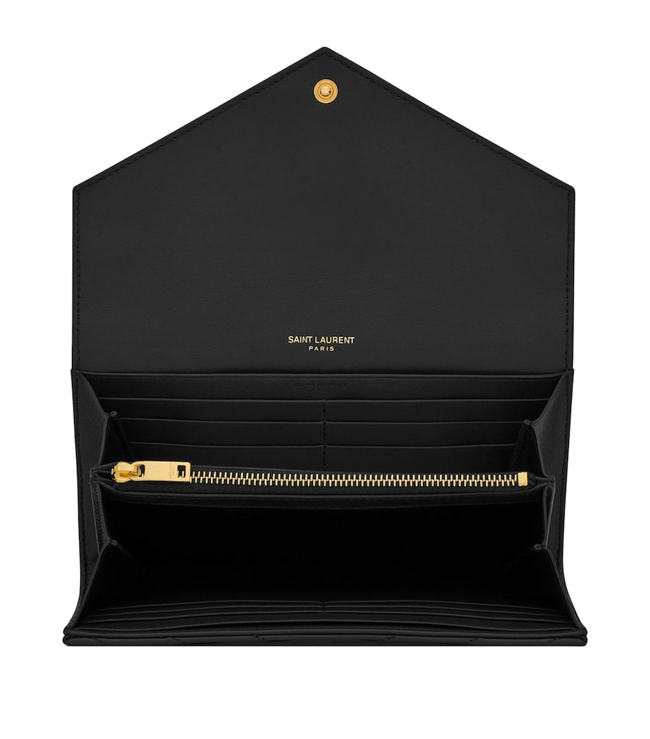 Saint Laurent Cassandre Matelassé envelope wallet, UK version