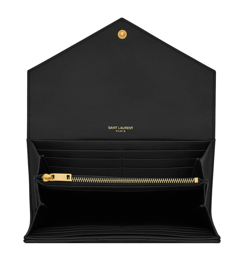 Saint Laurent Cassandre Matelassé envelope wallet, UK version