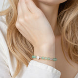 Livingandhome stone beaded bracelet with stainless steel 24cm (British brand)