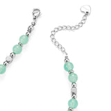 Livingandhome stone beaded bracelet with stainless steel 24cm (British brand)