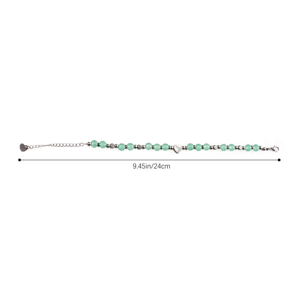 Livingandhome stone beaded bracelet with stainless steel 24cm (British brand)