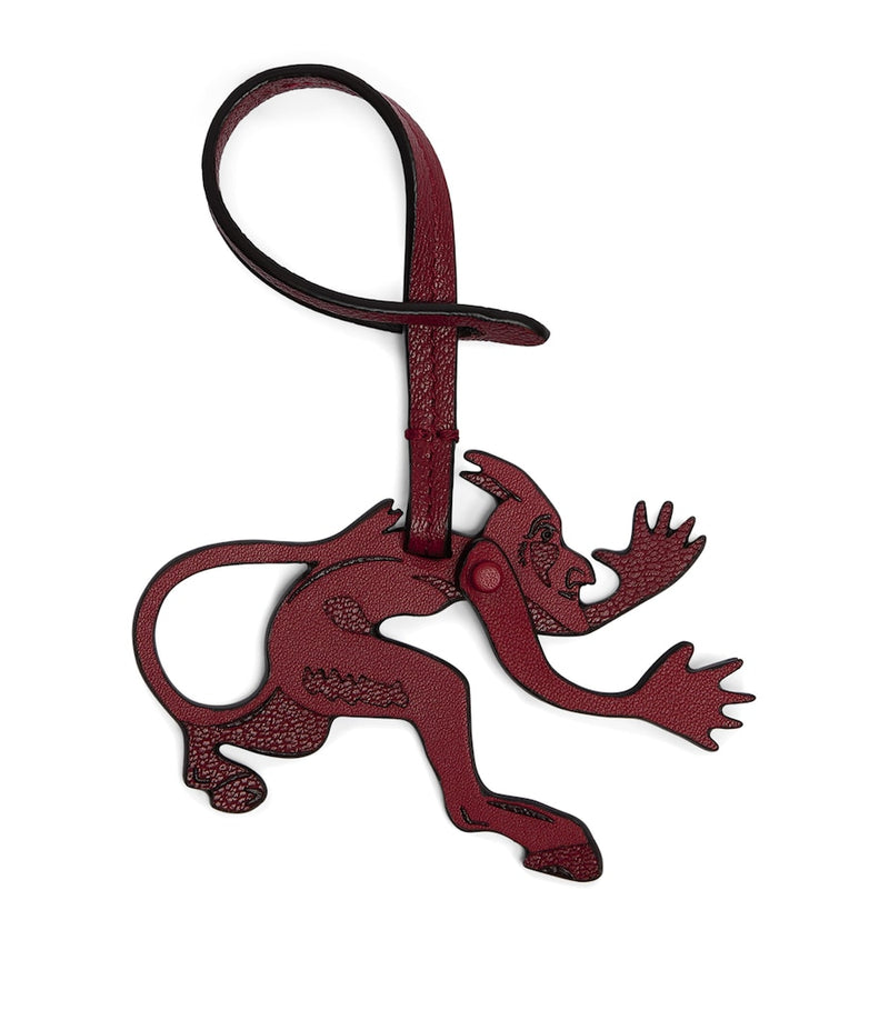 Dunhill red leather Tweenie charm accessory UK version