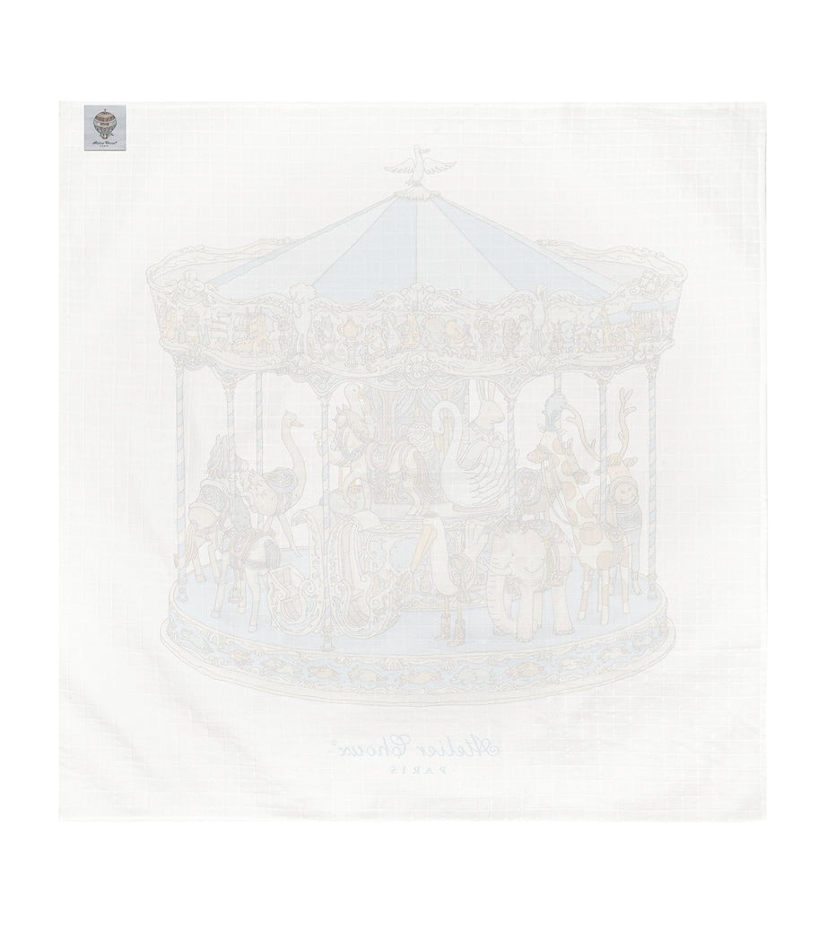 Atelier Choux organic cotton carousel swaddle, UK version