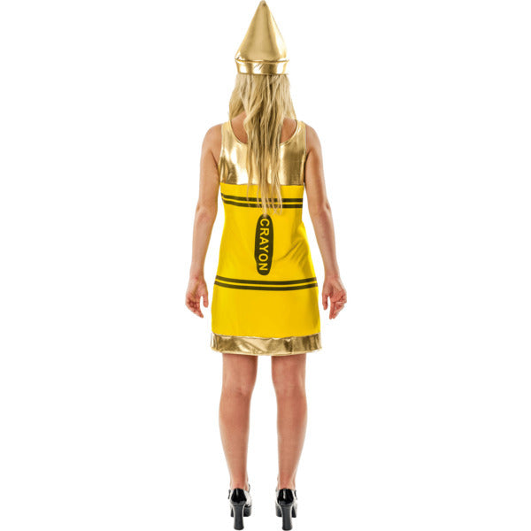 Orion Costumes Womens Yellow Crayon Fancy Dress Small GOODS Superdrug   