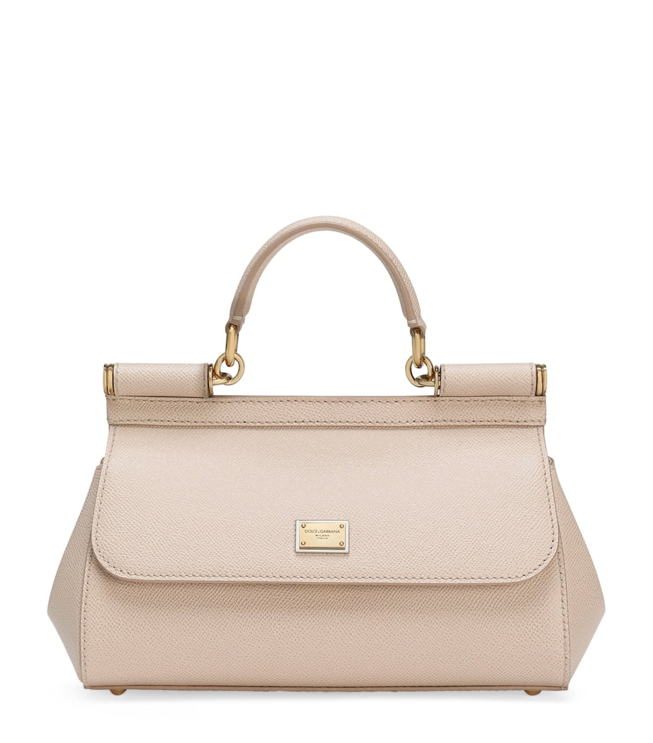 Dolce & Gabbana Sicily top-handle leather bag with gold hardware, UK version
