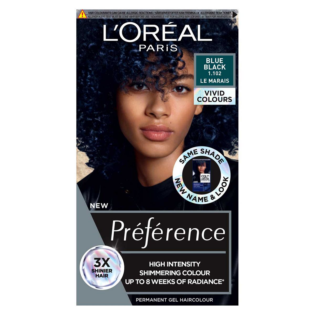 L'Oreal Paris Preference Vivids Permanent Hair Dye, Intense Luminous Colour, Blue Black 1.102 GOODS Boots   