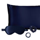 Silk Addict mulberry silk gift set navy, UK version