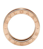 Bvlgari B.zero1 two-band ring in rose gold and black ceramic (British brand)