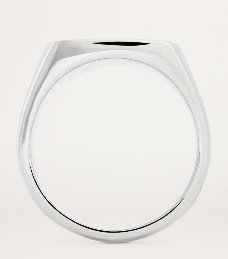 Tom Wood Large Mined Ring sterling silver diamond, UK version
