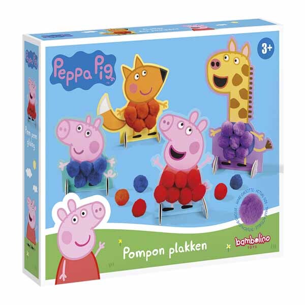 Totum Peppa Pig pompom cards kit, imported from the UK