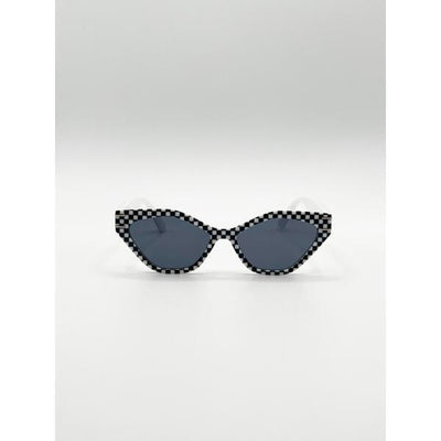 Superdrug SVNX Angular Sunglasses Black and White Check- Buy online at McGrocer