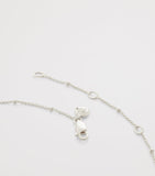 Monica Vinader sterling silver beaded chain necklace 46cm, imported from the UK