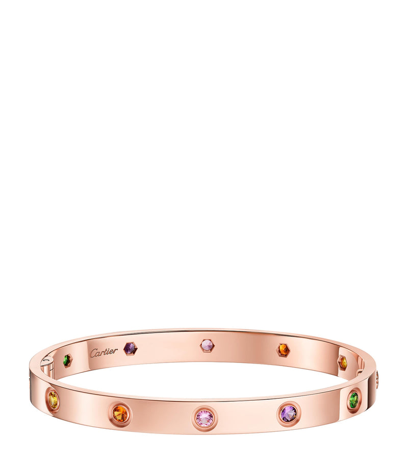 Cartier rose gold LOVE bracelet with gemstones - British product