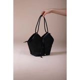 SVNX Textured Tote Bag in Black (British brand)