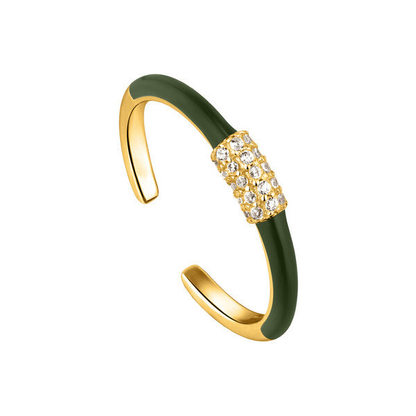 Ania Haie clear ladies ring with unique design, UK version