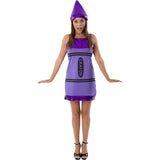 Orion Costumes Womens Purple Crayon Fancy Dress Medium GOODS Superdrug   