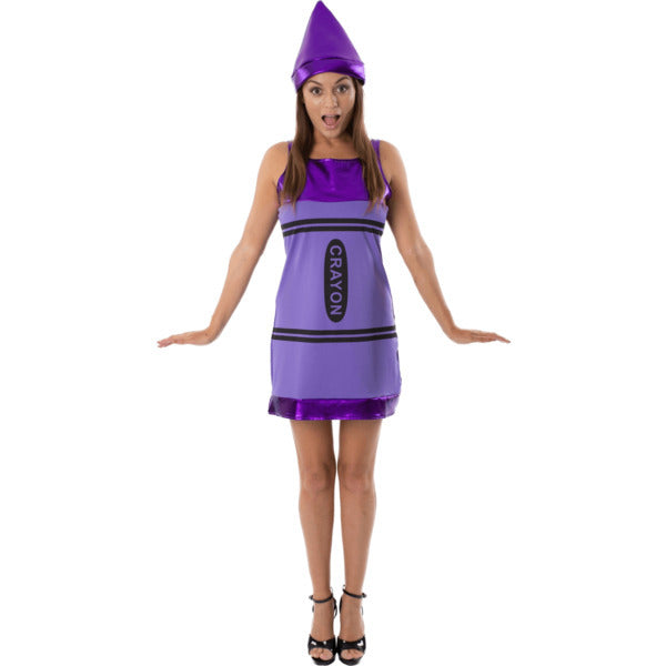 Orion Costumes Womens Purple Crayon Fancy Dress Small