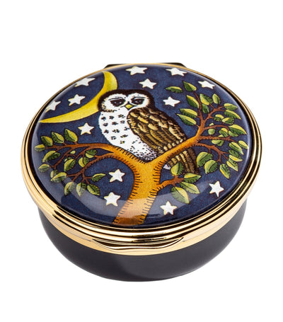 Harrods Halcyon Days Too-Wit Too-Woo Enamel Box- Buy online at McGrocer