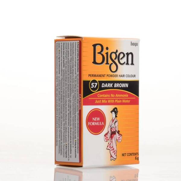 Bigen permanent powder hair colour Dark Brown, imported from the UK