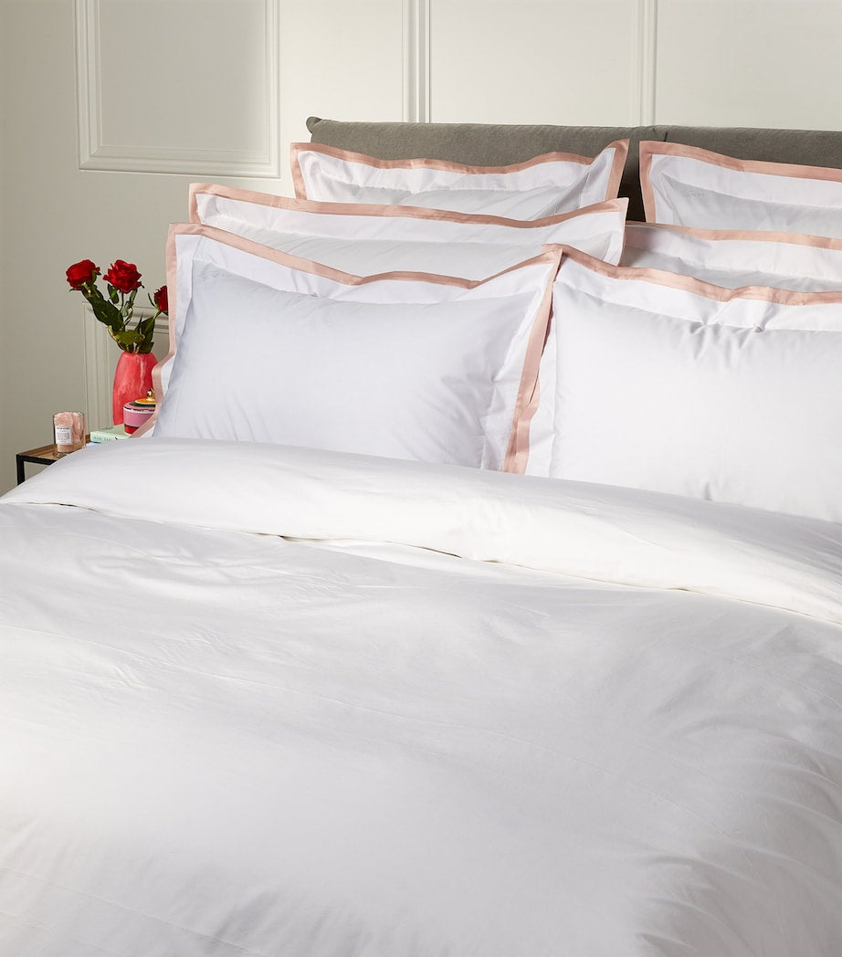 Celso De Lemos Super King duvet cover with Egyptian cotton and contrasting borders - British product
