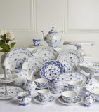 Royal Copenhagen Blue Fluted Half Lace Teapot 1L, imported from the UK
