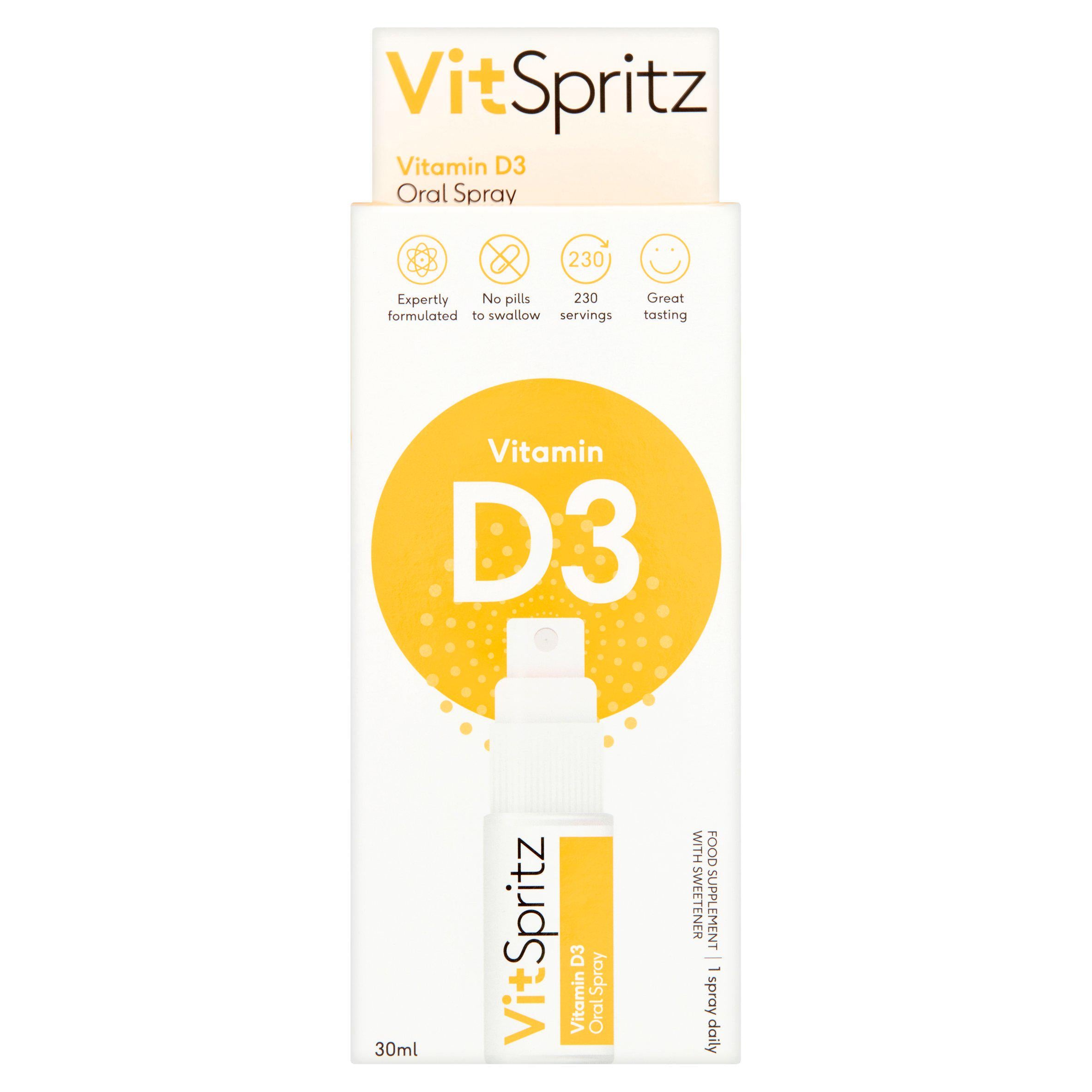 VitSpritz Vitamin D3 Oral Spray 30ml bone & joint care Sainsburys   