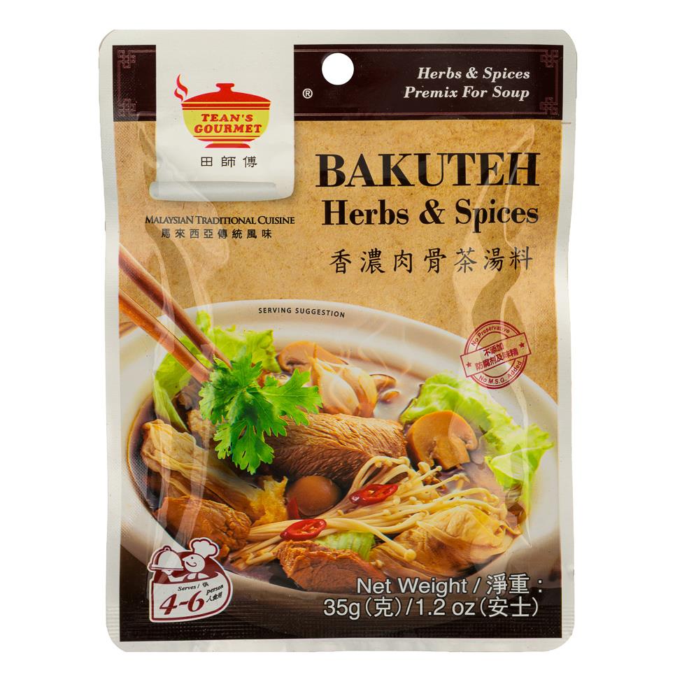Tean's Gourmet Bakuteh herbs and spices soup mix, UK version
