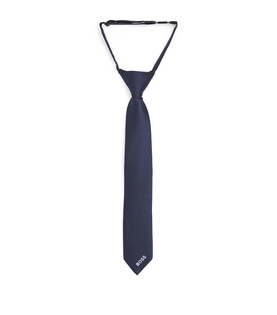 BOSS Kidswear Logo clip-on tie - British product
