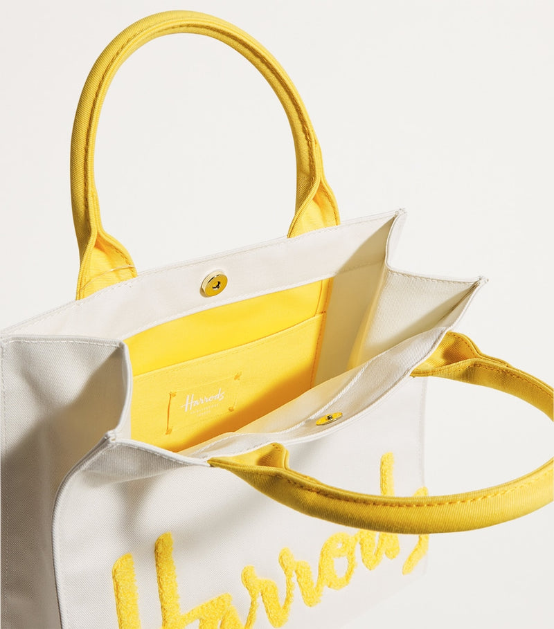 Harrods small cotton logo tote bag (British brand)