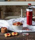 Marcato aluminium cookie press and dispenser set with 20 moulds (British brand)
