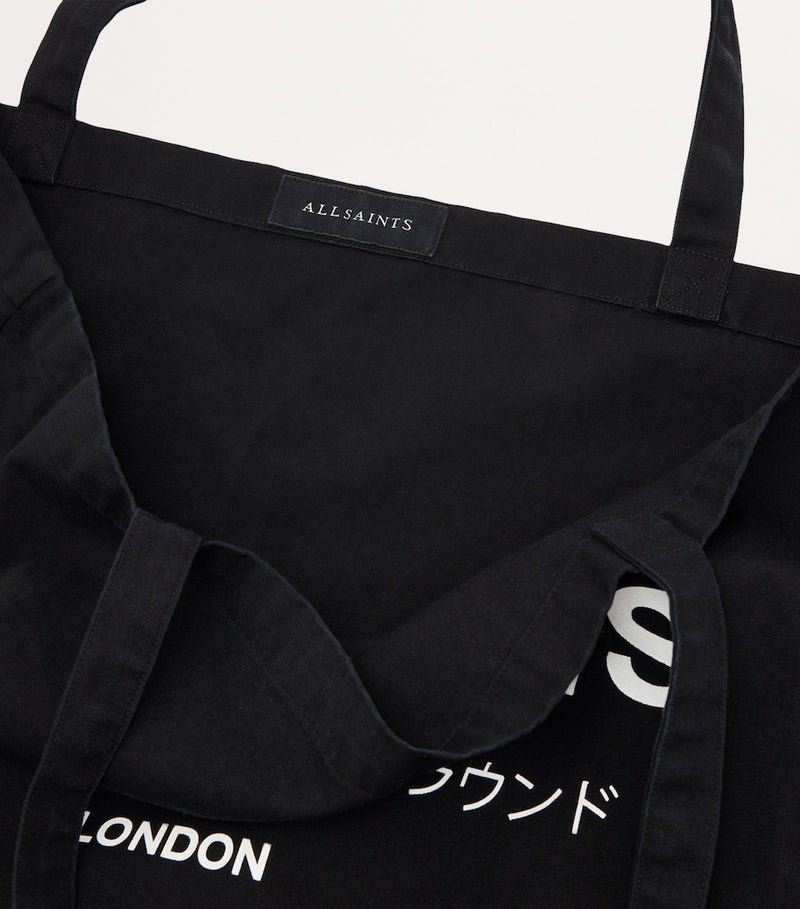 AllSaints Underground organic cotton tote bag, imported from the UK