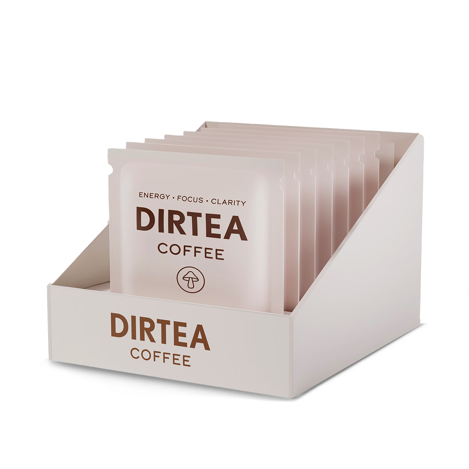 DIRTEA Lion's Mane Mushroom Coffee sachets 7-pack (British brand)