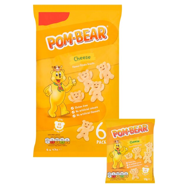 Pom-Bear Cheese Multipack Crisps   6 per pack