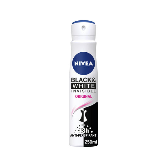 Nivea Black & White Original Anti Perspirant Deodorant Spray 250ml Women's Sainsburys   