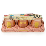 Candlelight votive candle set pomegranate and cassis three-pack, imported from the UK