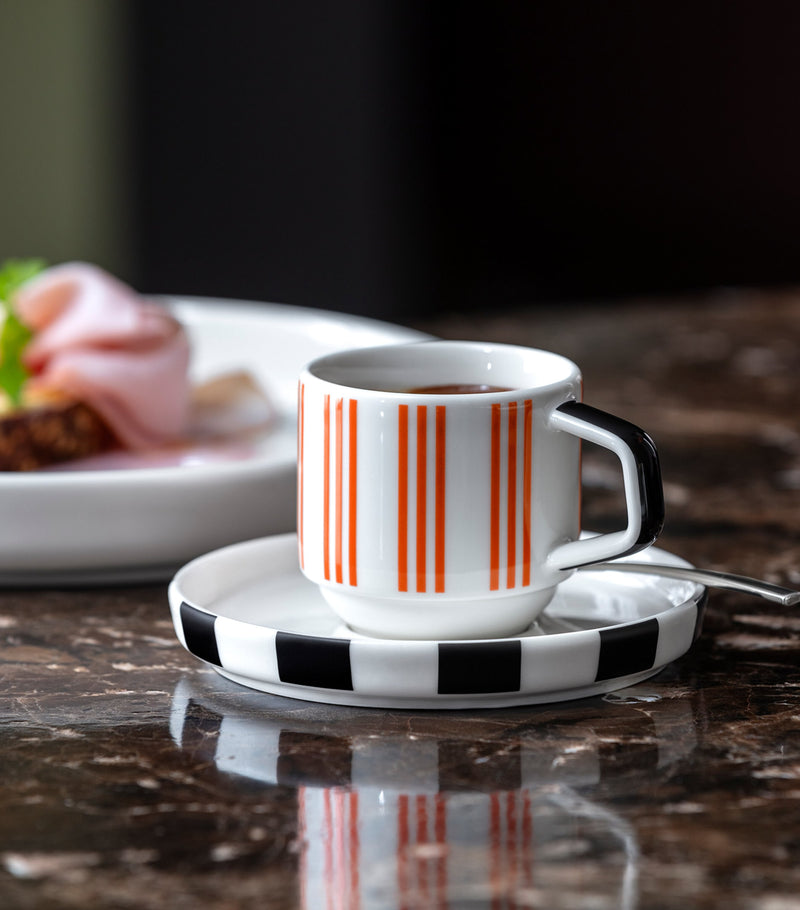 Villeroy & Boch Memphis espresso cup and saucer (British brand)