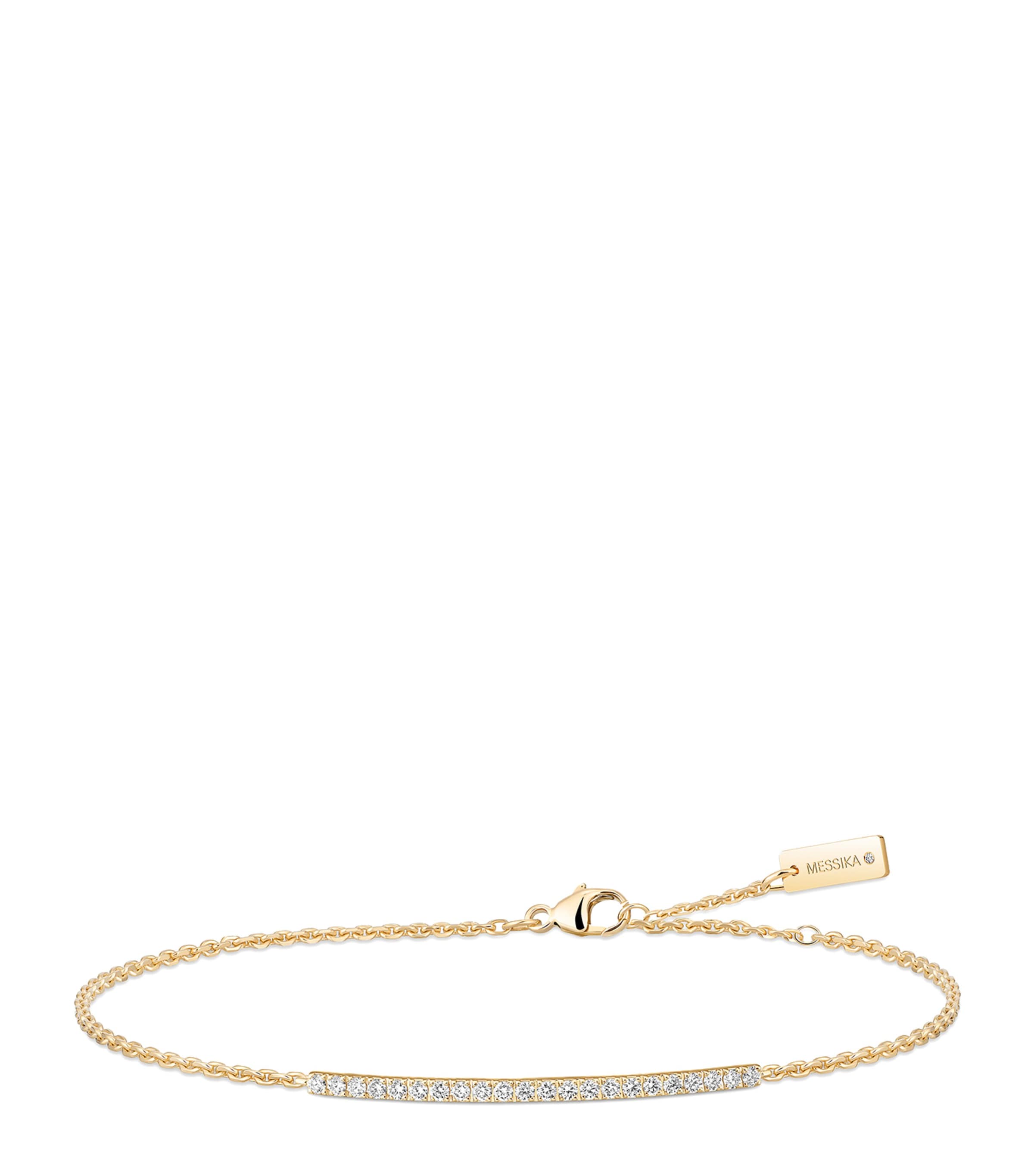 Messika Gatsby yellow gold diamond pavé bracelet 0.25ct - British product
