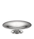Christofle silver-plated fruit bowl with vine engravings and pedestal base - British product