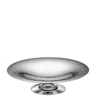 Christofle silver-plated fruit bowl with vine engravings and pedestal base - British product