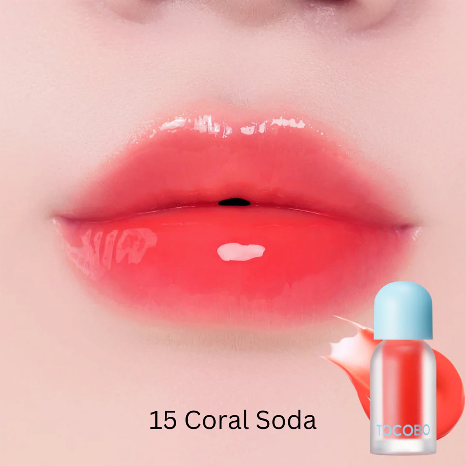 TOCOBO Juicy Berry Plumping Lip Oil 15 Coral Soda (British brand)