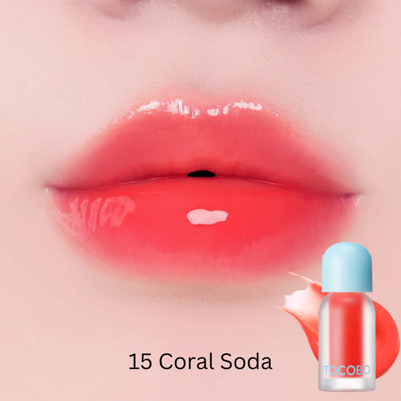 TOCOBO Juicy Berry Plumping Lip Oil 15 Coral Soda (British brand)