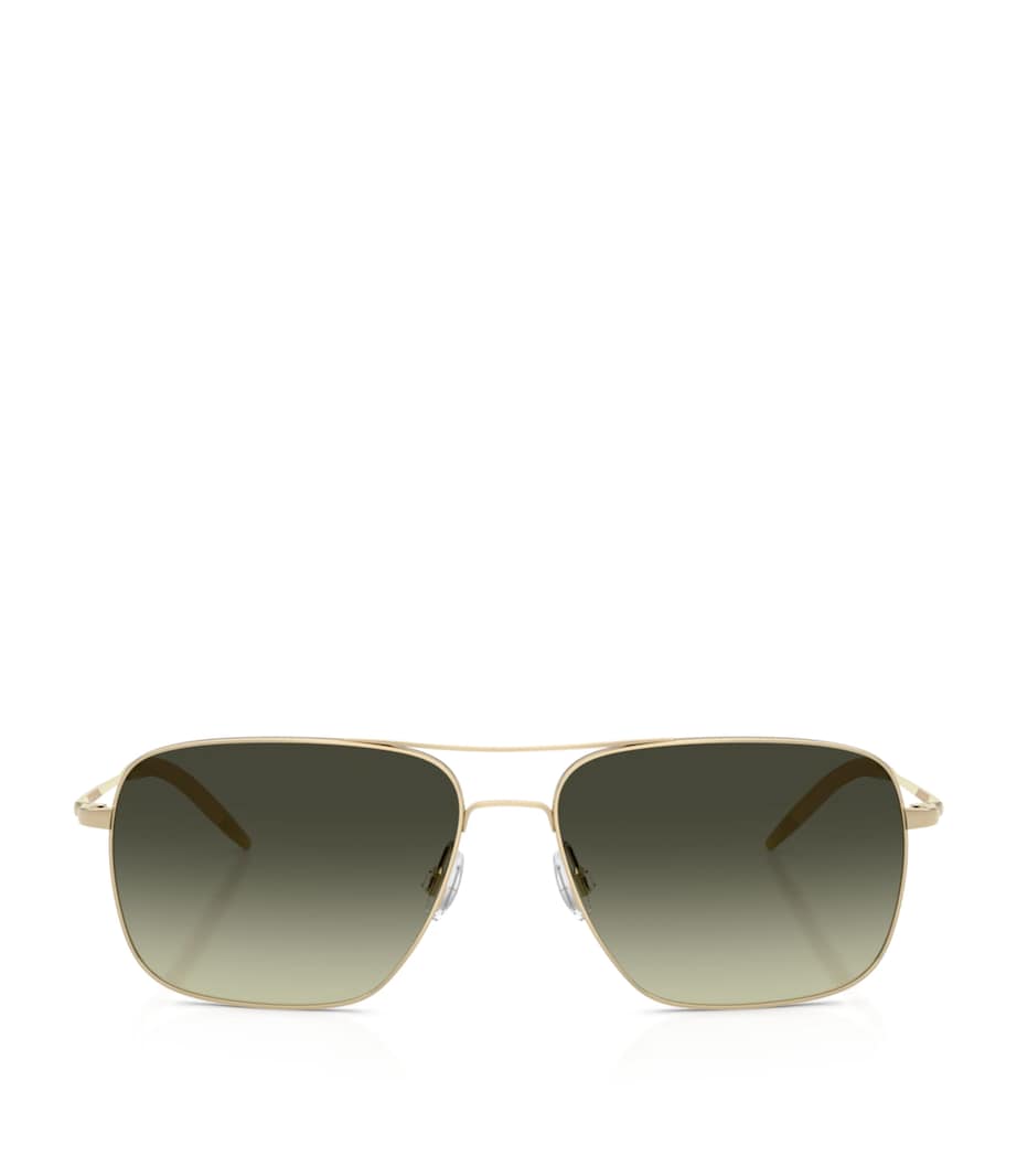 Oliver Peoples Clifton rechteckige Sonnenbrille, britische Version