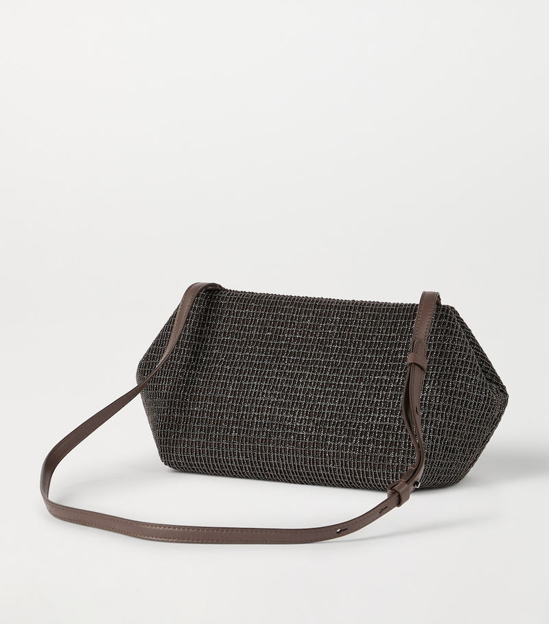 Brunello Cucinelli beaded leather clutch bag - British product
