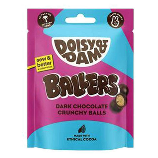 Doisy & Dam Dark Chocolate Ballers - 75g Chocolate pouches & bags Boots   