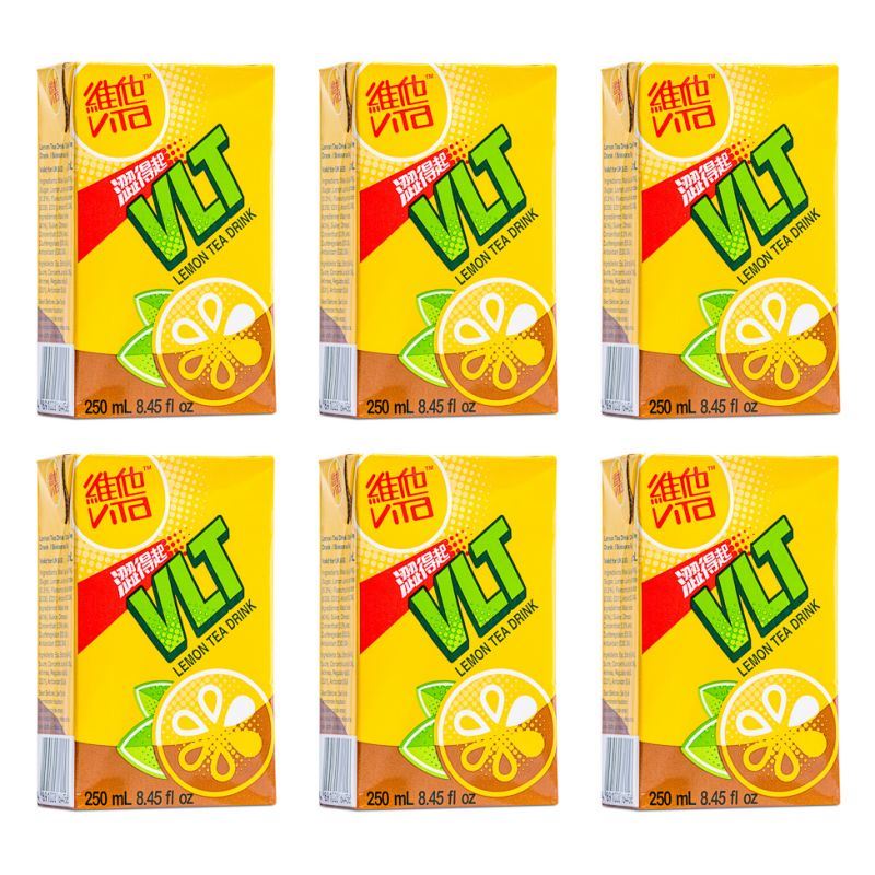 Vita VLT lemon tea drink 6-pack beverage (British brand)