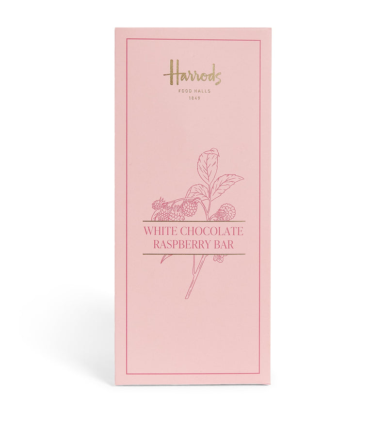 Harrods white chocolate raspberry bar 80g - British product